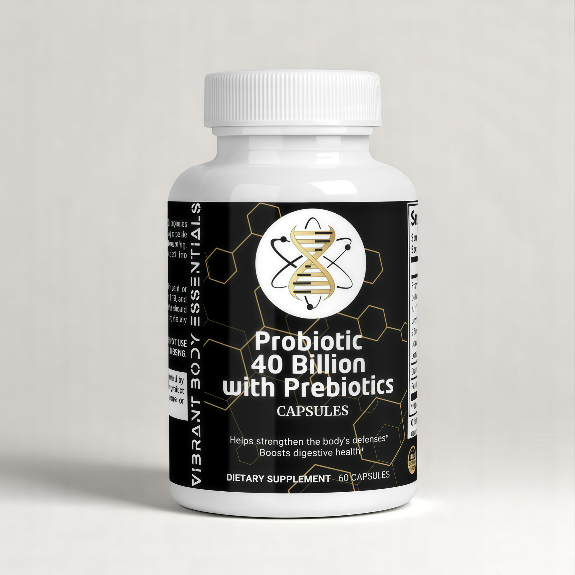 Probiotic 40 Billion with Prebiotics – Digestive & Immune Support | MAKTREK® Delivery | 60 Capsules