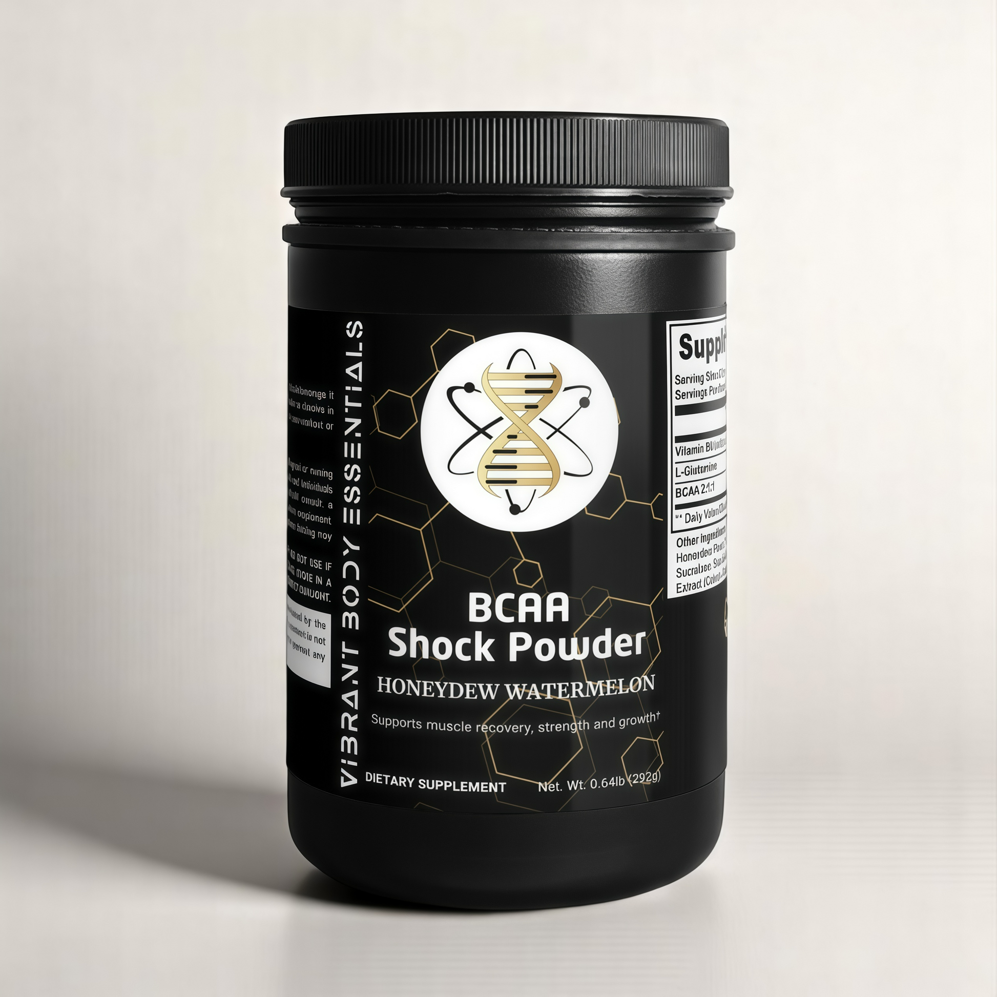 BCAA Post Workout Powder – 2:1:1 BCAA + Glutamine for Muscle Recovery | Honeydew Watermelon | 292g