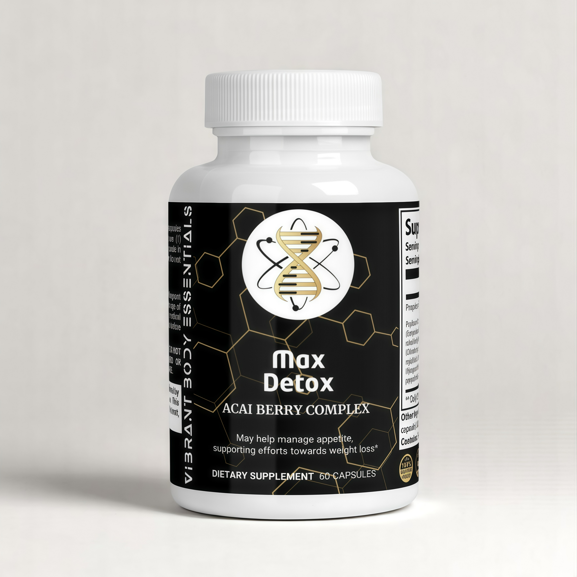 Max Detox – Acai Berry Herbal Cleanse with Fiber & Botanicals for Digestive Health | 60 Capsules