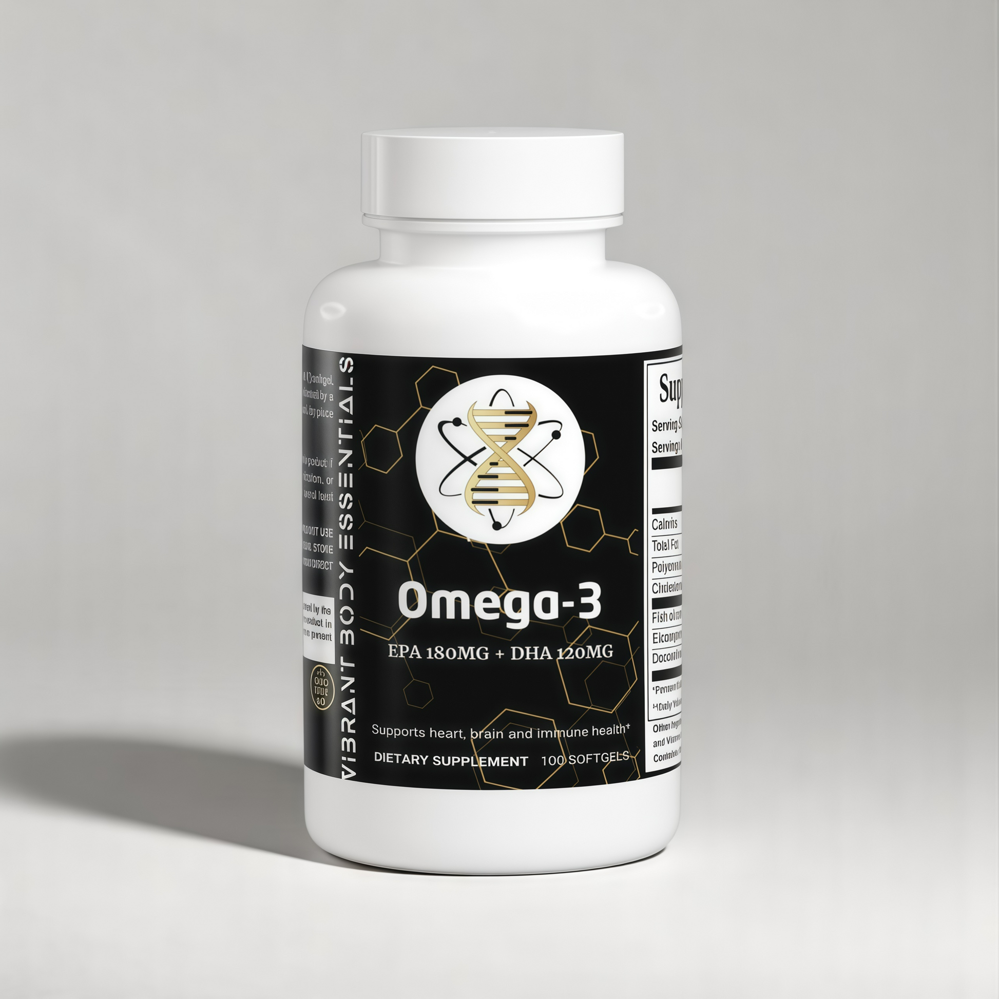 Omega-3 Softgels – EPA & DHA for Heart, Brain & Vision Support | 100 Softgels