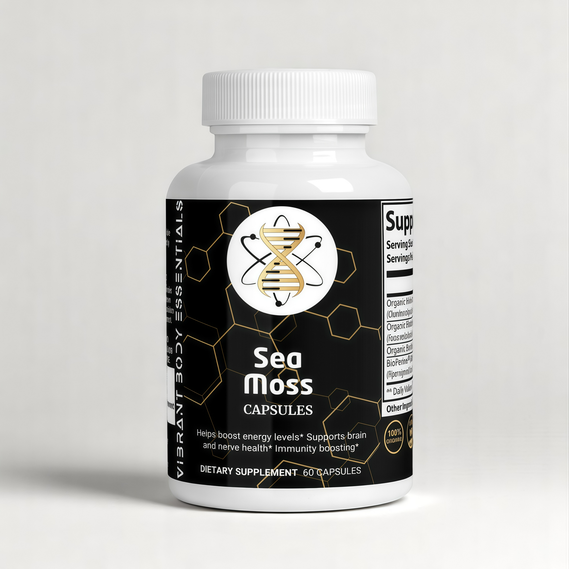Sea Moss Complex – Irish Moss, Bladderwrack & Burdock for Immune & Thyroid Support | 60 Vegan Capsules