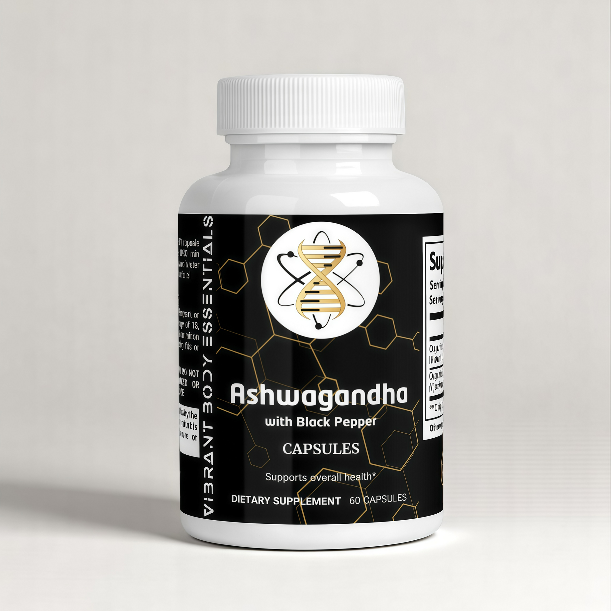 Ashwagandha Capsules – Organic Adaptogen for Stress Relief, Focus & Vitality | 60 Count