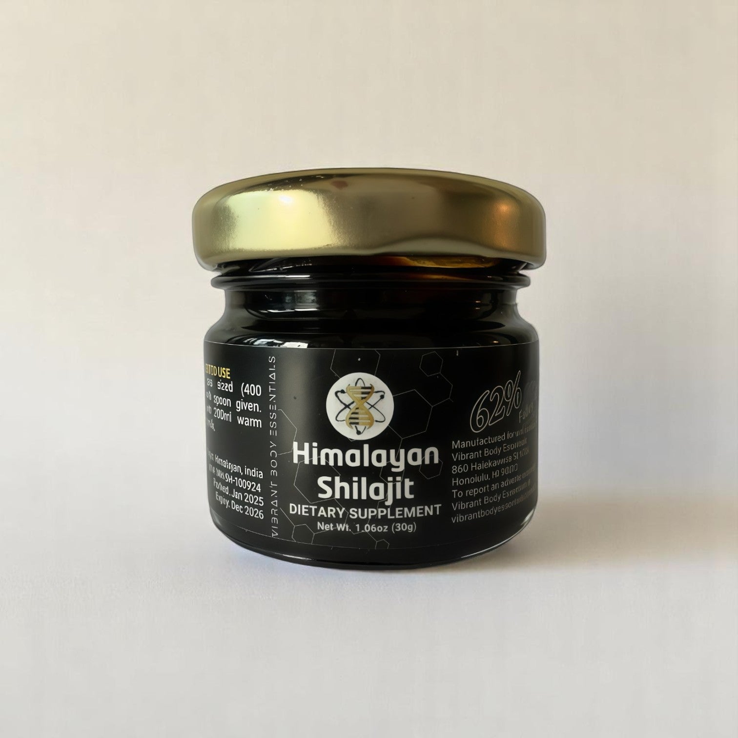 Himalayan Shilajit Resin – 62% Fulvic Acid for Energy, Focus & Hormonal Balance | Pure Extract
