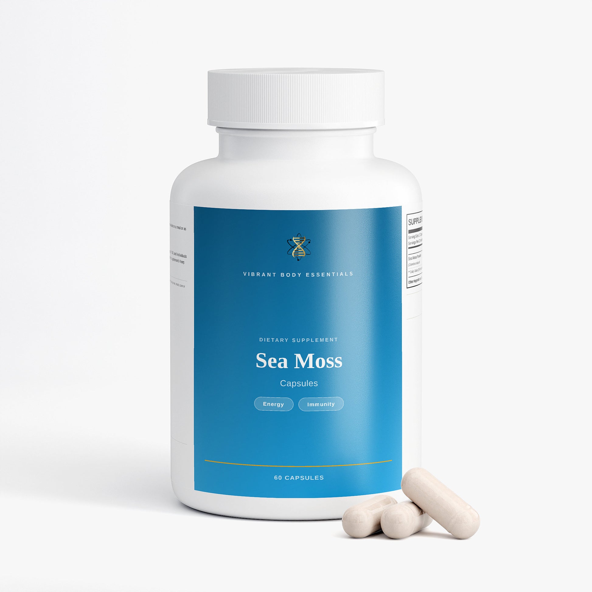 Sea Moss Complex – Irish Moss, Bladderwrack & Burdock for Immune & Thyroid Support | 60 Vegan Capsules