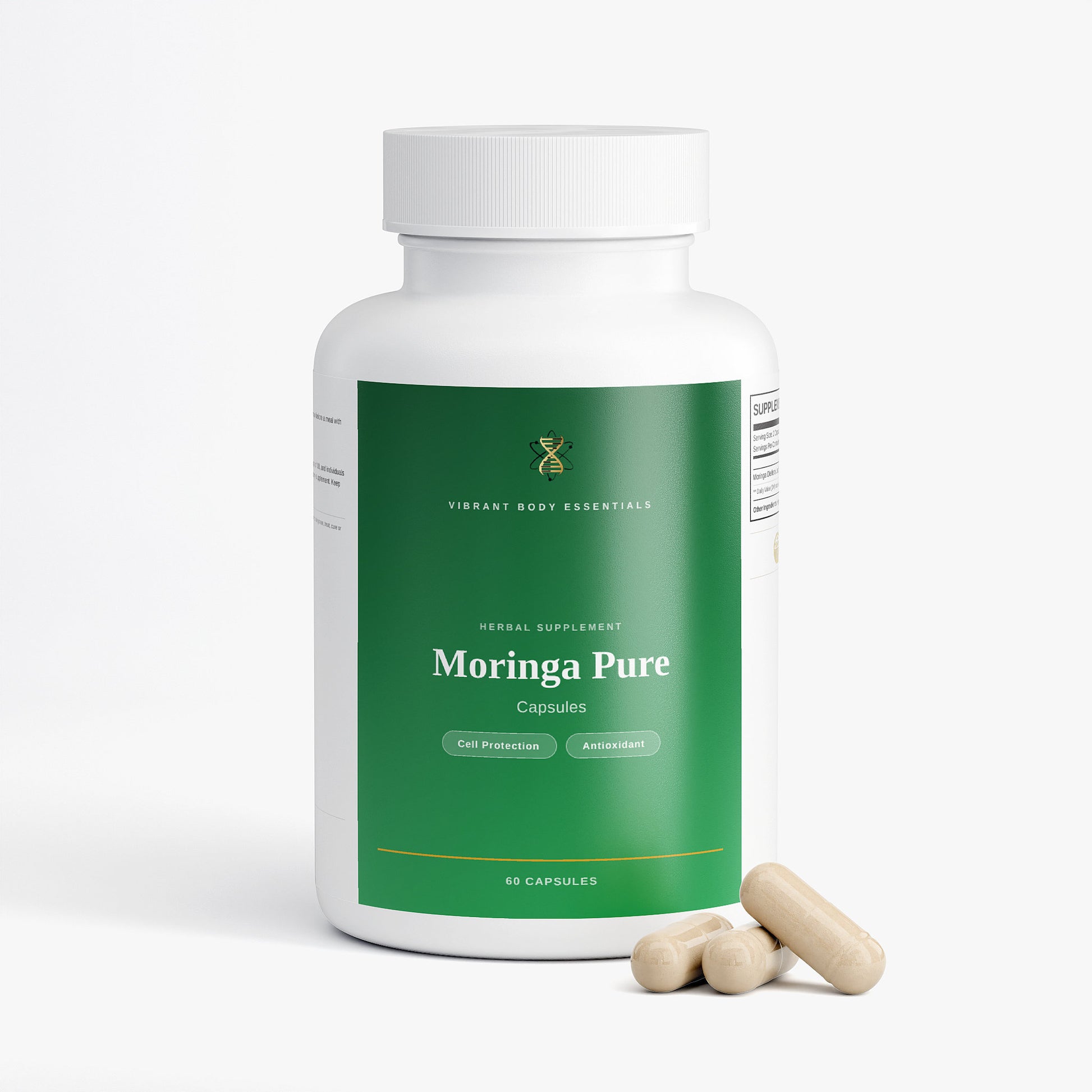 Moringa Pure – Moringa Oleifera Leaf Capsules for Daily Nutritional Support | 60 Vegan Capsules