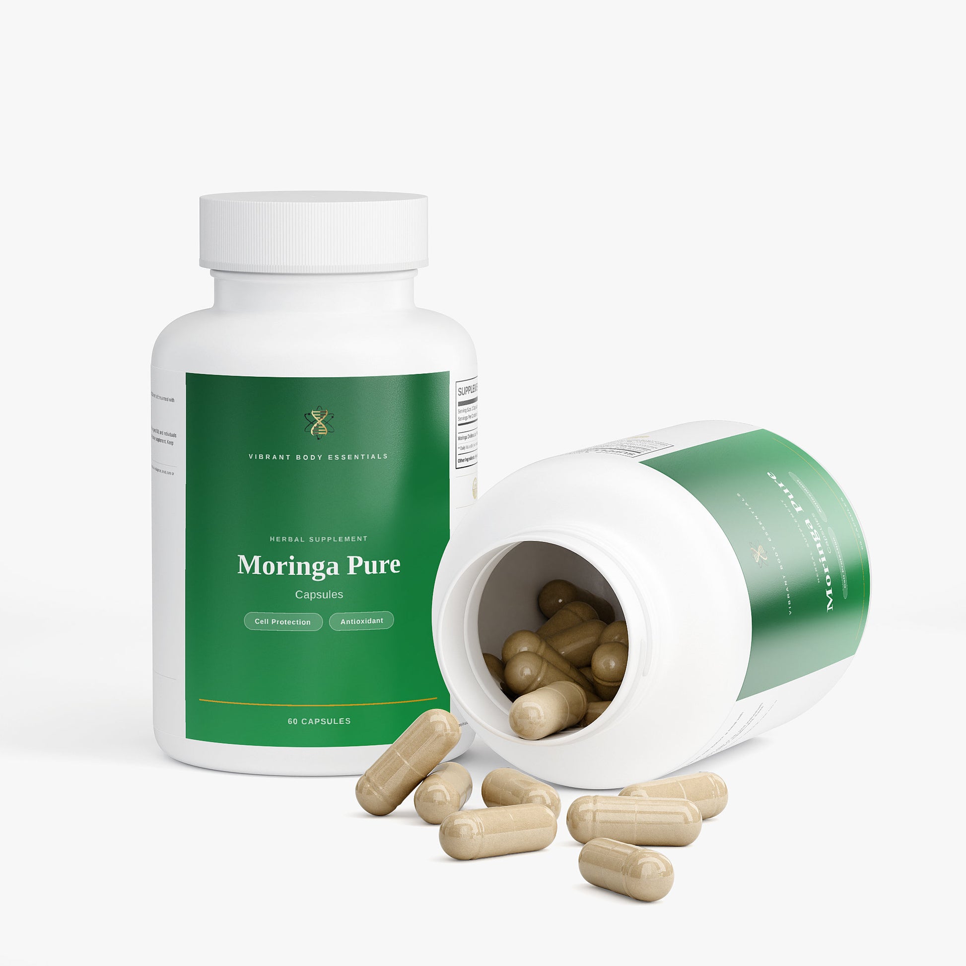 Moringa Pure – Moringa Oleifera Leaf Capsules for Daily Nutritional Support | 60 Vegan Capsules