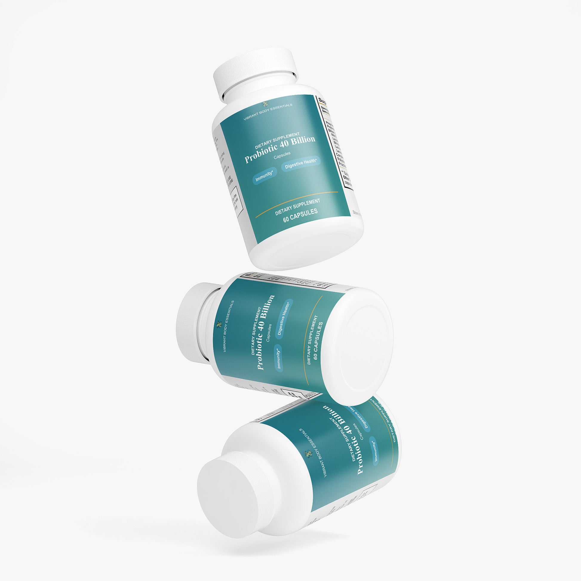 Probiotic 40 Billion with Prebiotics – Digestive & Immune Support | MAKTREK® Delivery | 60 Capsules