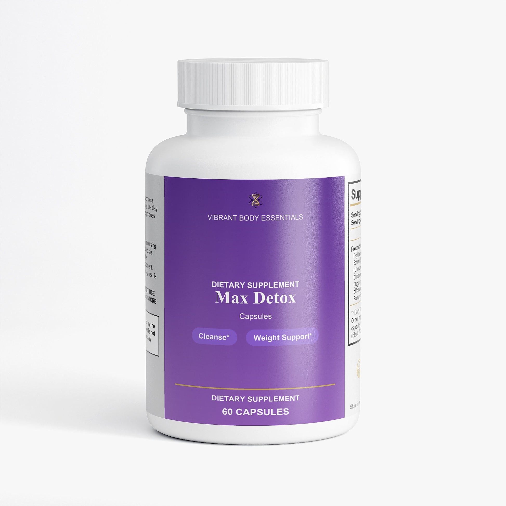 Max Detox – Acai Berry Herbal Cleanse with Fiber & Botanicals for Digestive Health | 60 Capsules