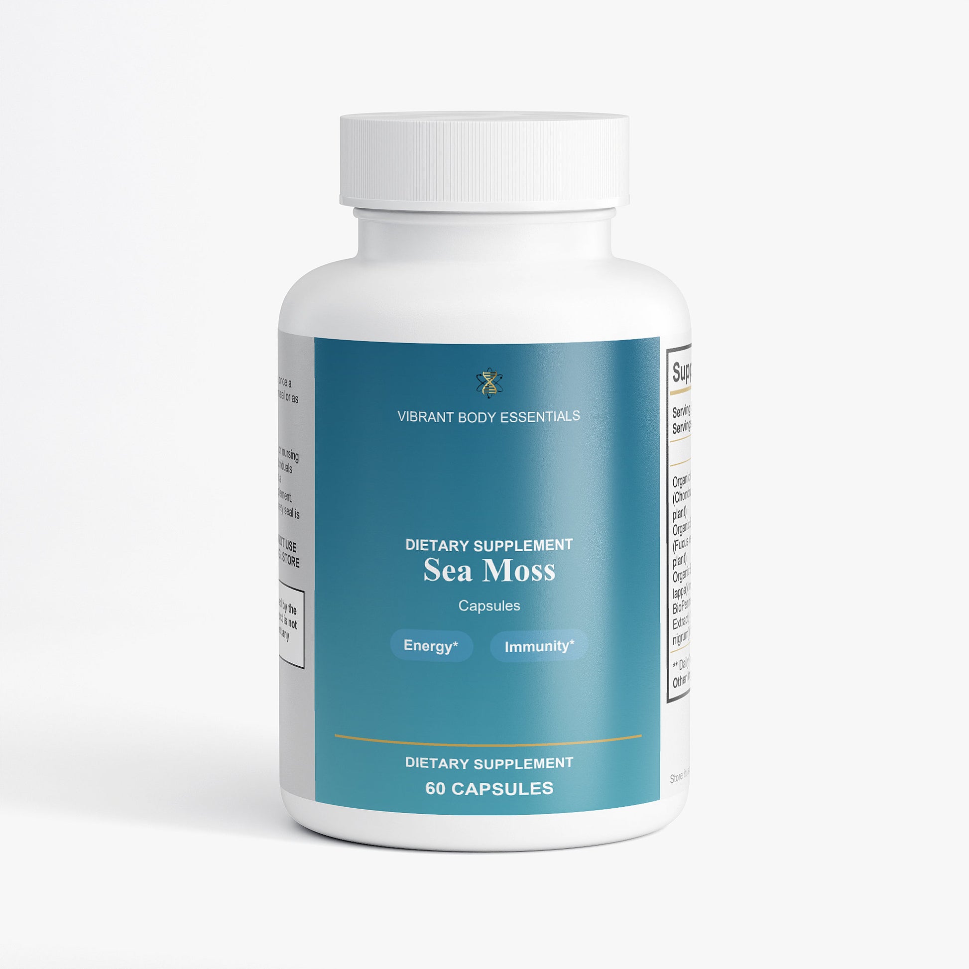Sea Moss Complex – Irish Moss, Bladderwrack & Burdock for Immune & Thyroid Support | 60 Vegan Capsules