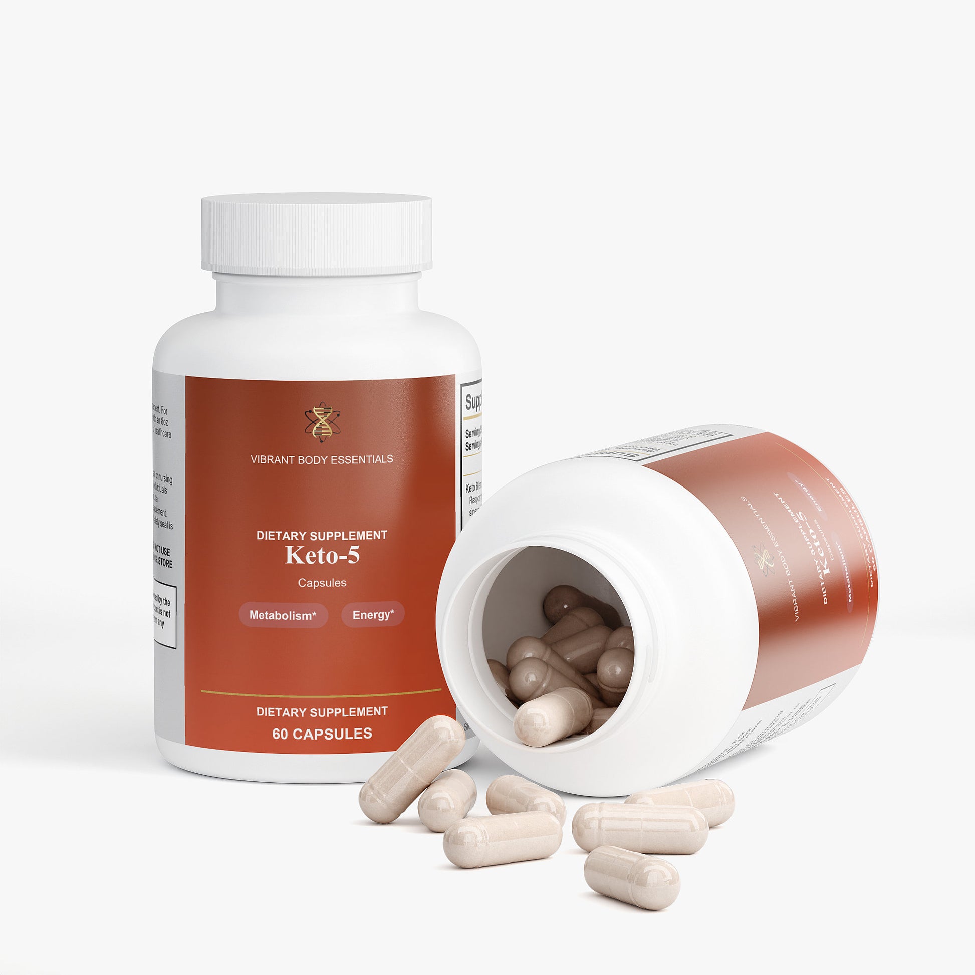 Keto-5 benefits panel — ketosis support, steady energy and fat metabolism