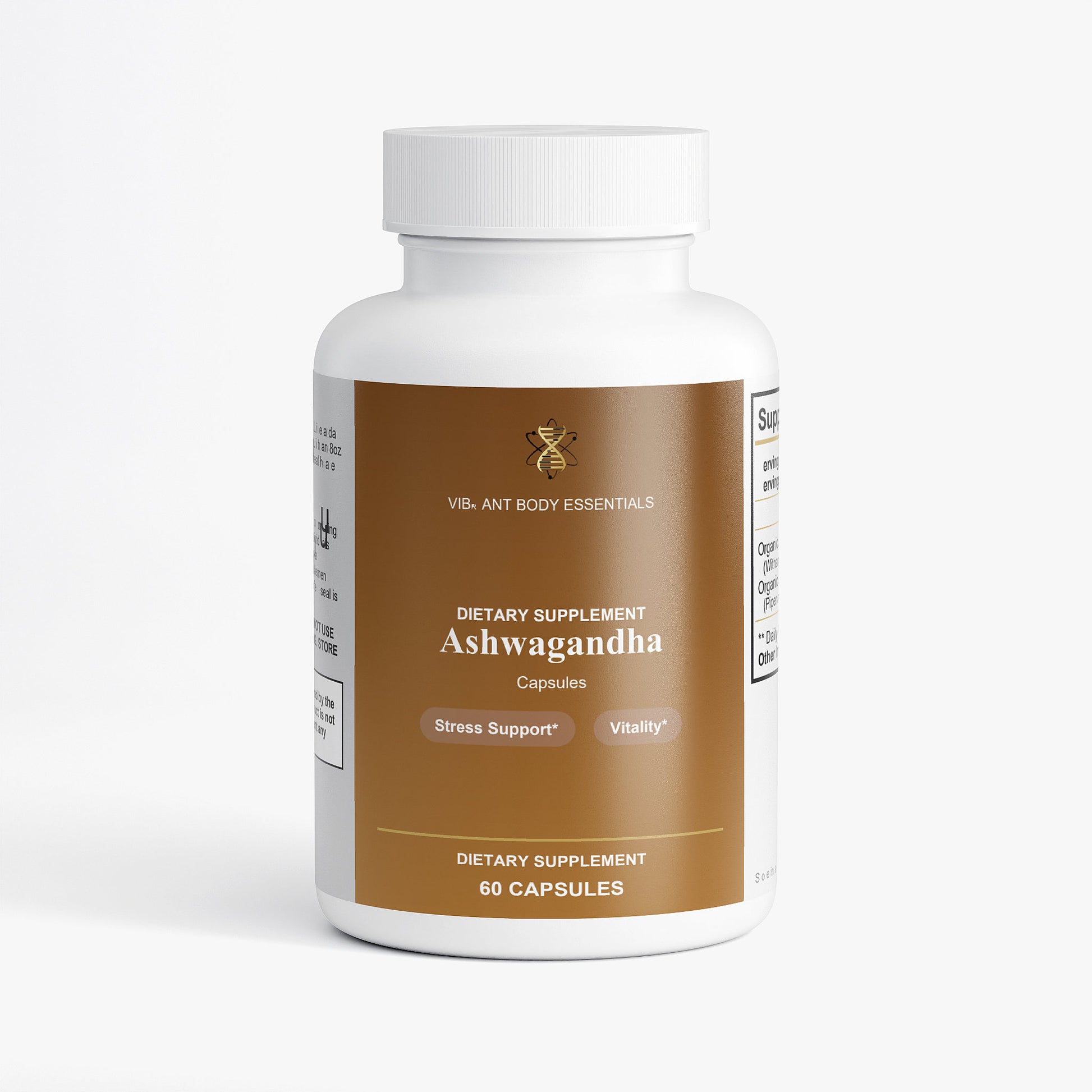 Ashwagandha Capsules – Organic Adaptogen for Stress Relief, Focus & Vitality | 60 Count