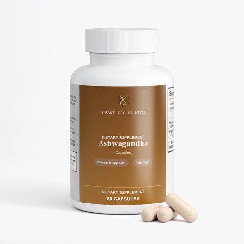 Ashwagandha Capsules – Organic Adaptogen for Stress Relief, Focus & Vitality | 60 Count