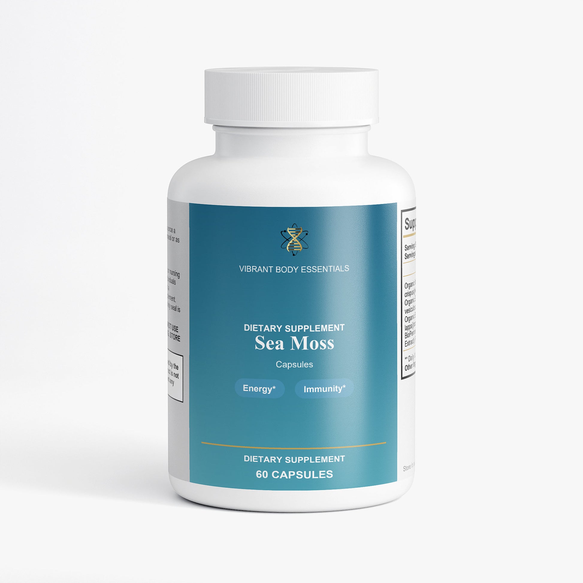 Sea Moss Complex – Irish Moss, Bladderwrack & Burdock for Immune & Thyroid Support | 60 Vegan Capsules
