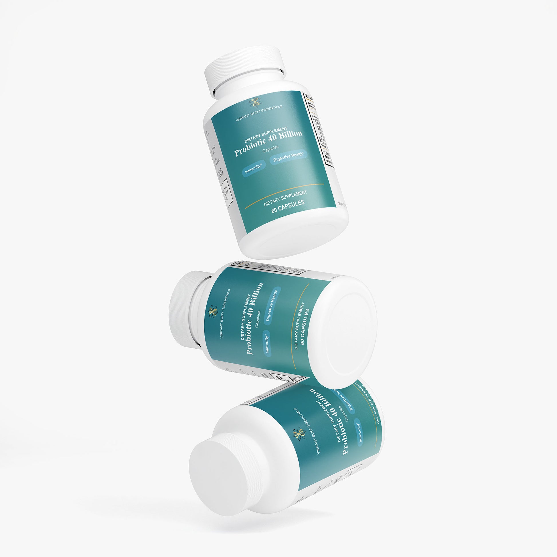 Probiotic 40 Billion with Prebiotics – Digestive & Immune Support | MAKTREK® Delivery | 60 Capsules