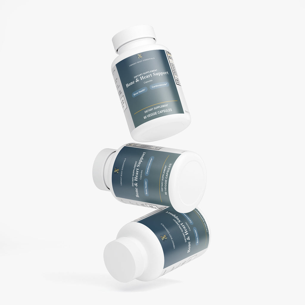 Bone & Heart Support suggested use — one capsule daily with a meal