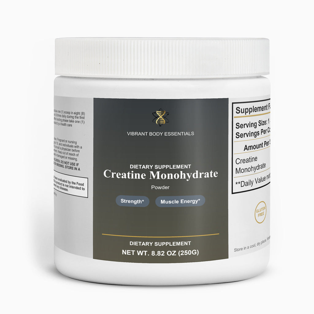 Creatine Monohydrate strength and recovery training powder tub, 250g unflavored