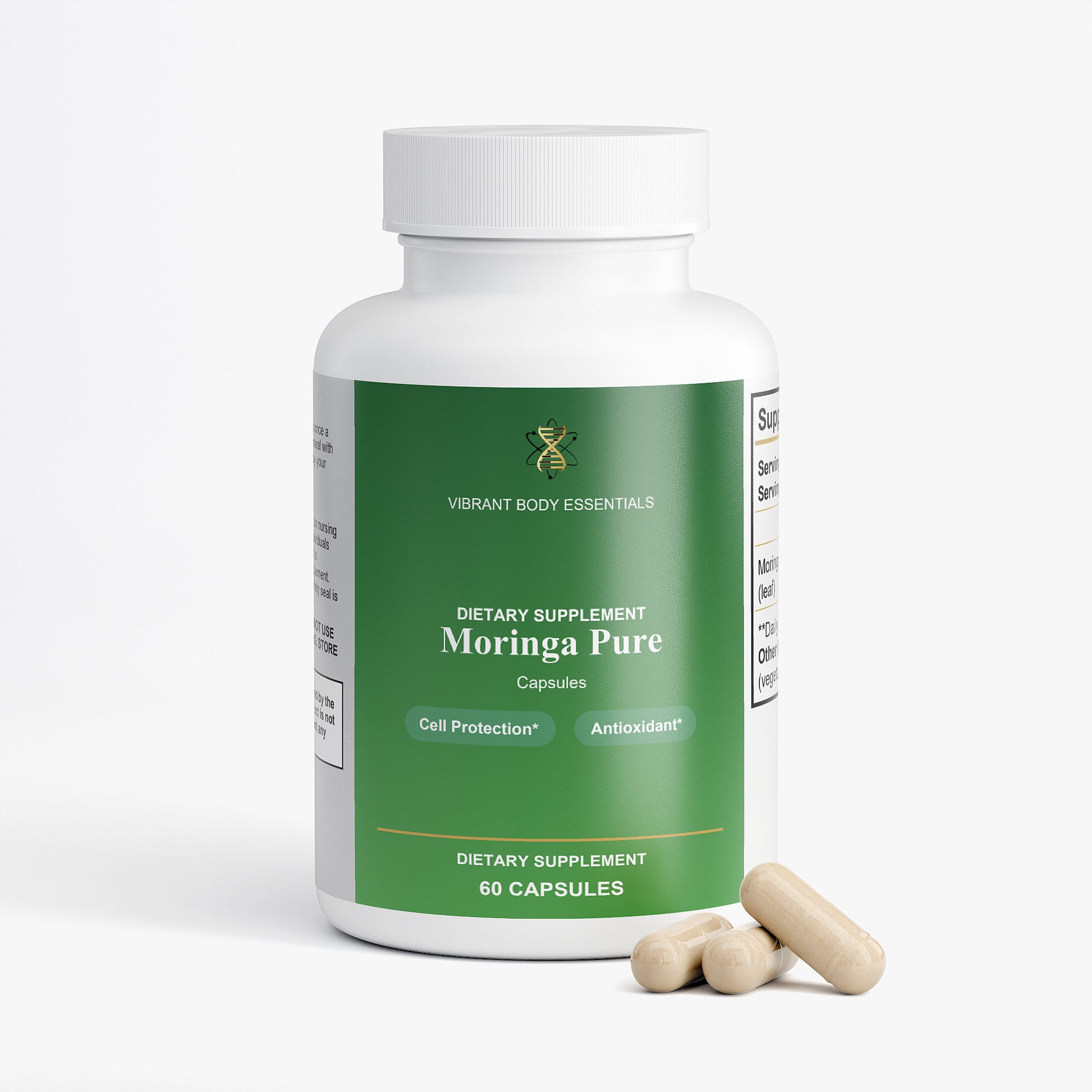 Moringa Pure – Moringa Oleifera Leaf Capsules for Daily Nutritional Support | 60 Vegan Capsules