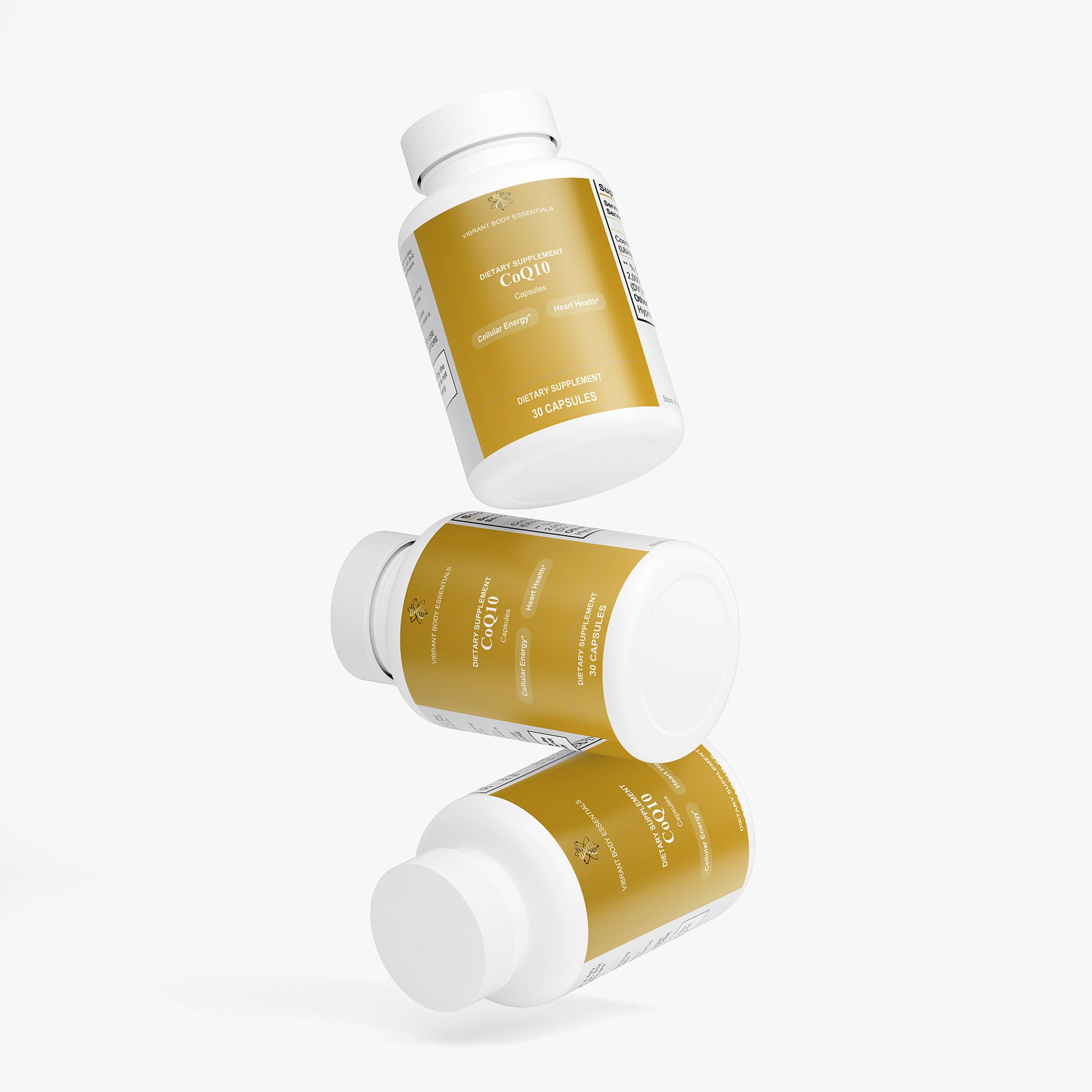 CoQ10 Ubiquinone suggested use — one capsule daily with a meal