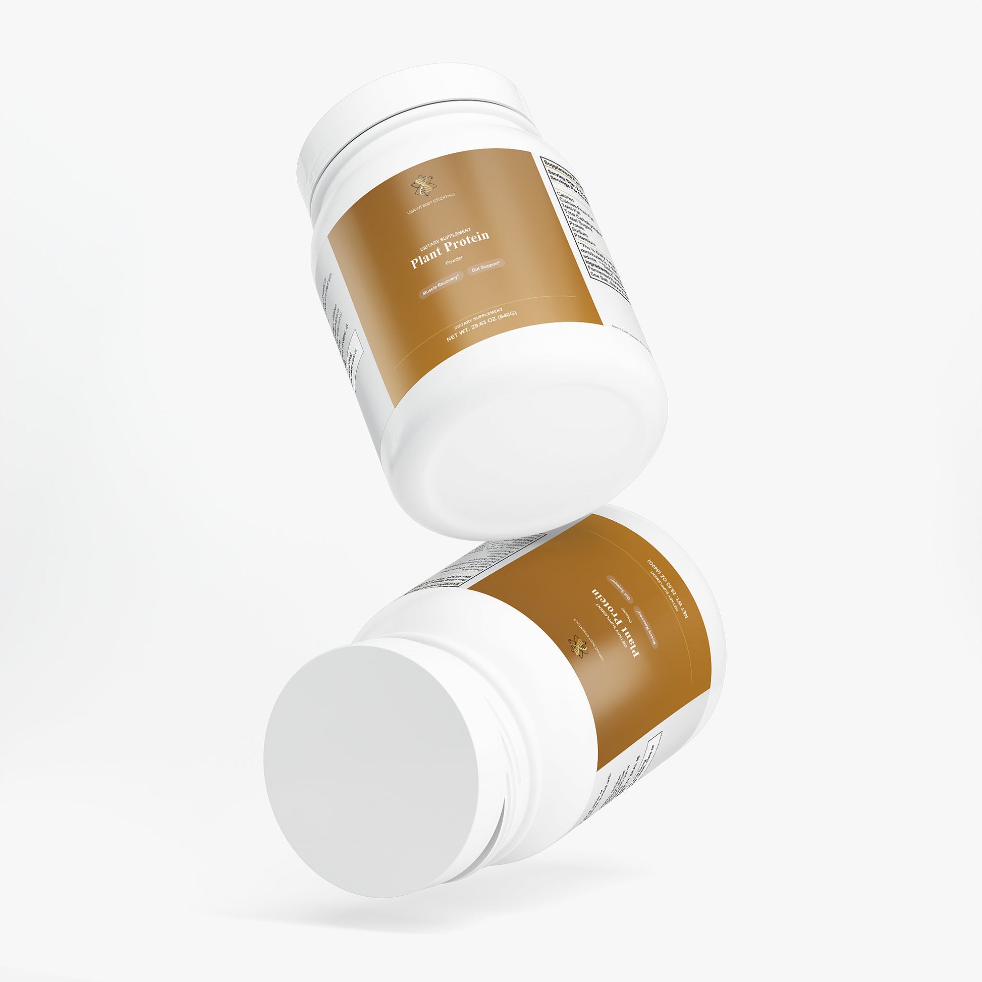 Plant Protein Vanilla suggested use — 2 scoops blended into 6 to 8 ounces water or plant milk daily