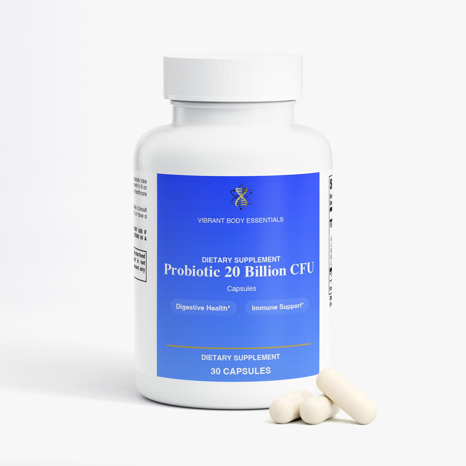 Probiotic 20 Billion — Daily Digestive & Immune | 30 Capsules