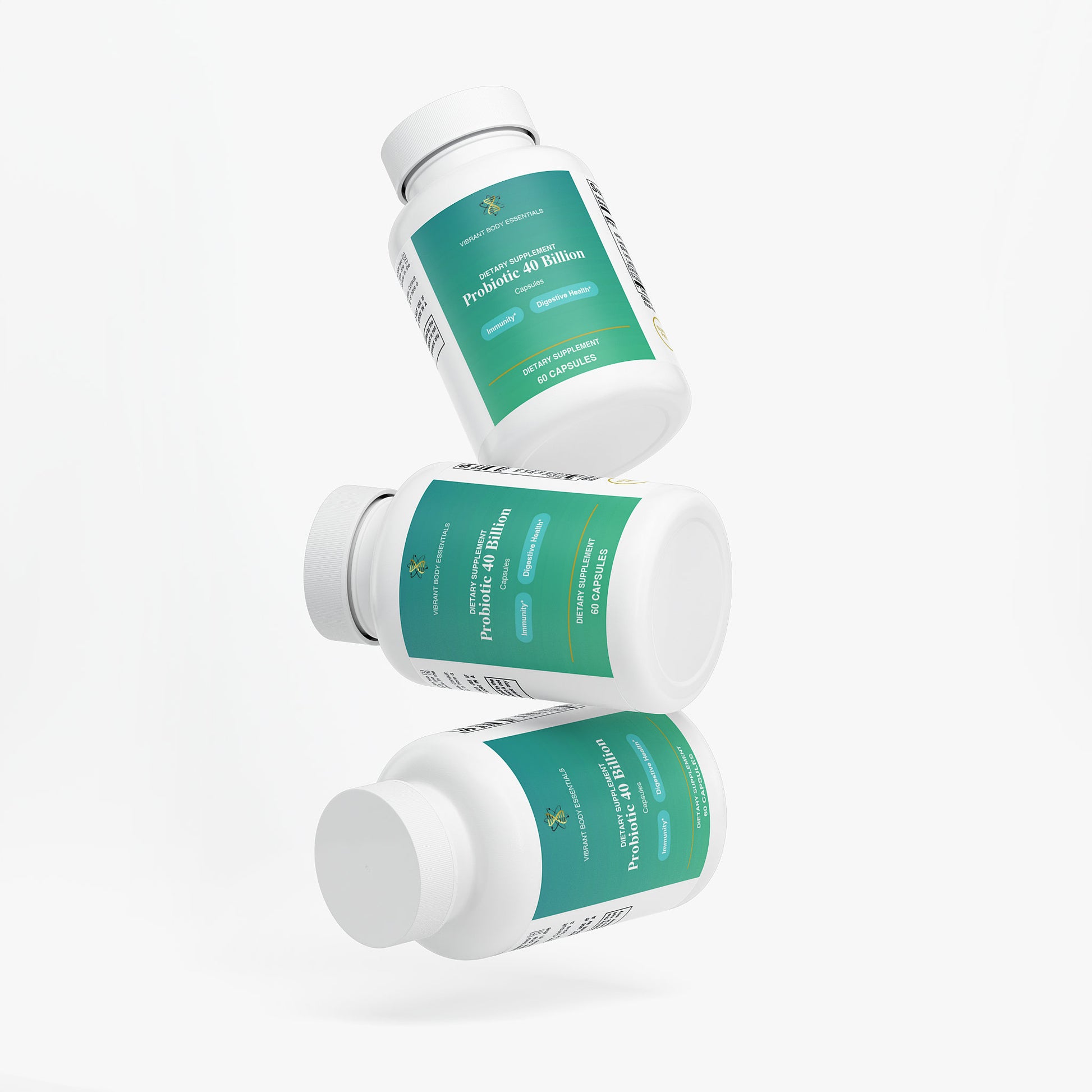 Probiotic 40 Billion + Prebiotics — Gut & Immune Support | 60 Capsules