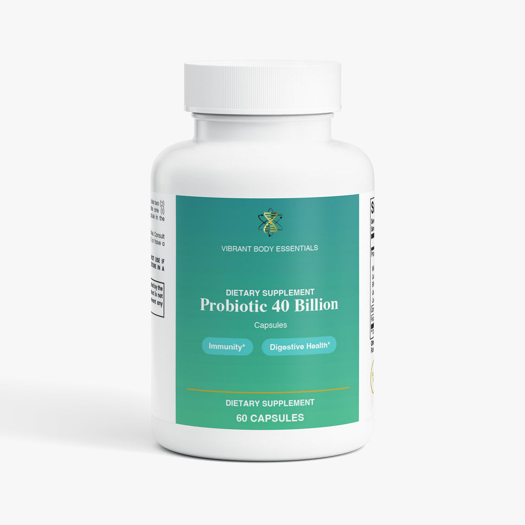 Probiotic 40 Billion + Prebiotics — Gut & Immune Support | 60 Capsules