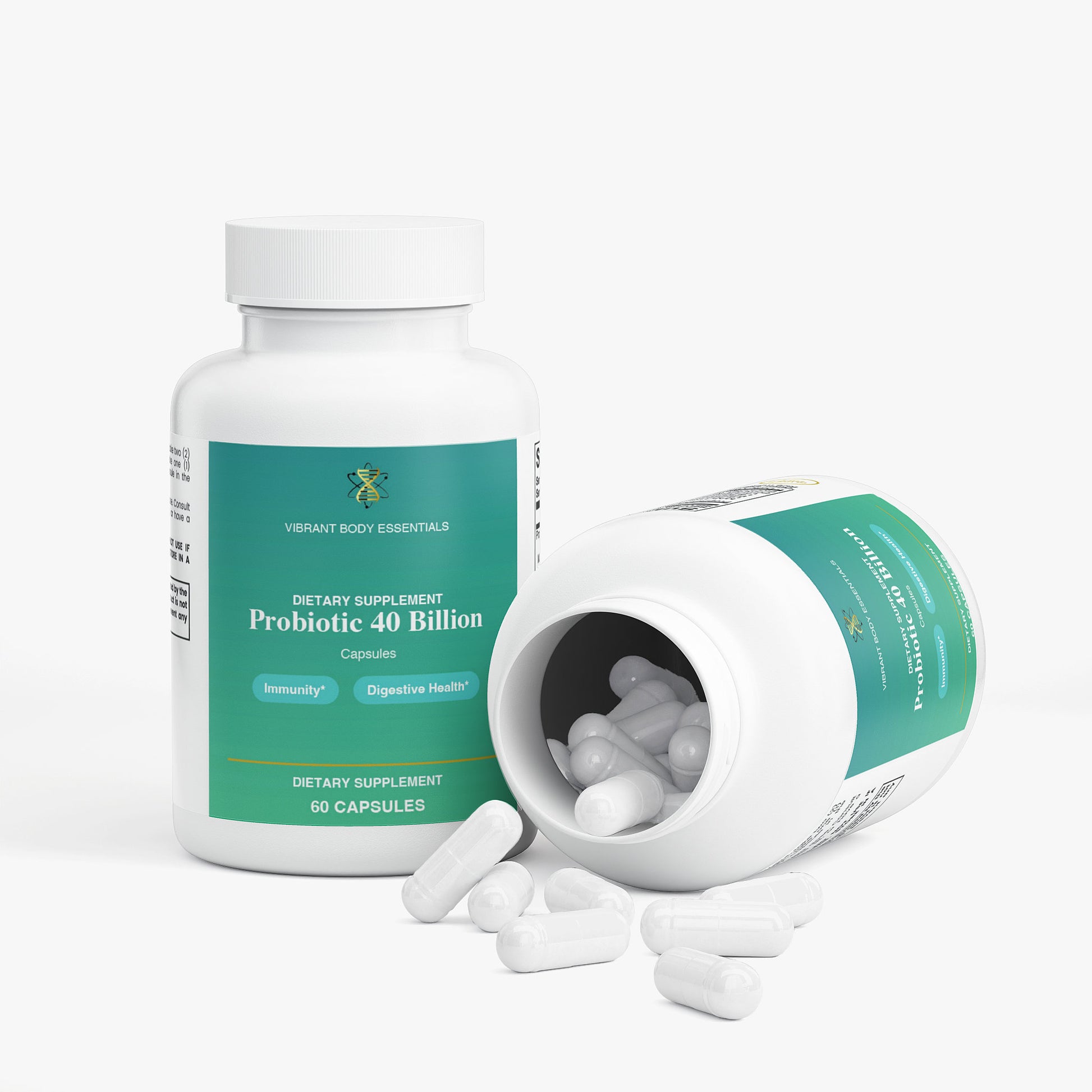 Probiotic 40 Billion + Prebiotics — Gut & Immune Support | 60 Capsules
