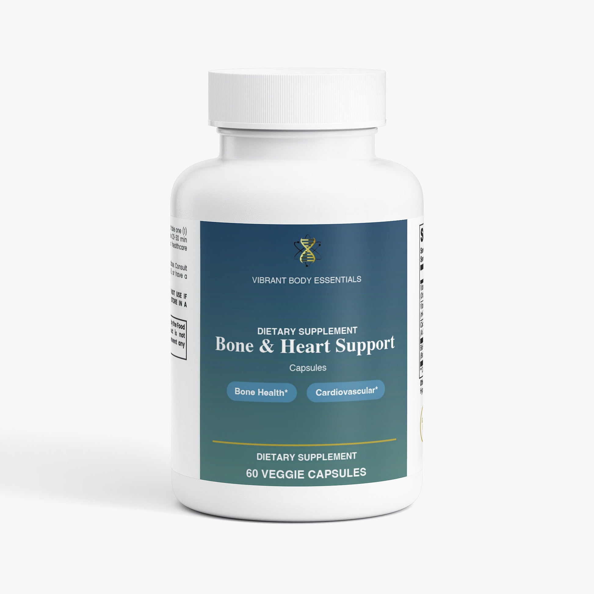 Bone & Heart Support — D3 + K2 with Calcium | 60 Capsules