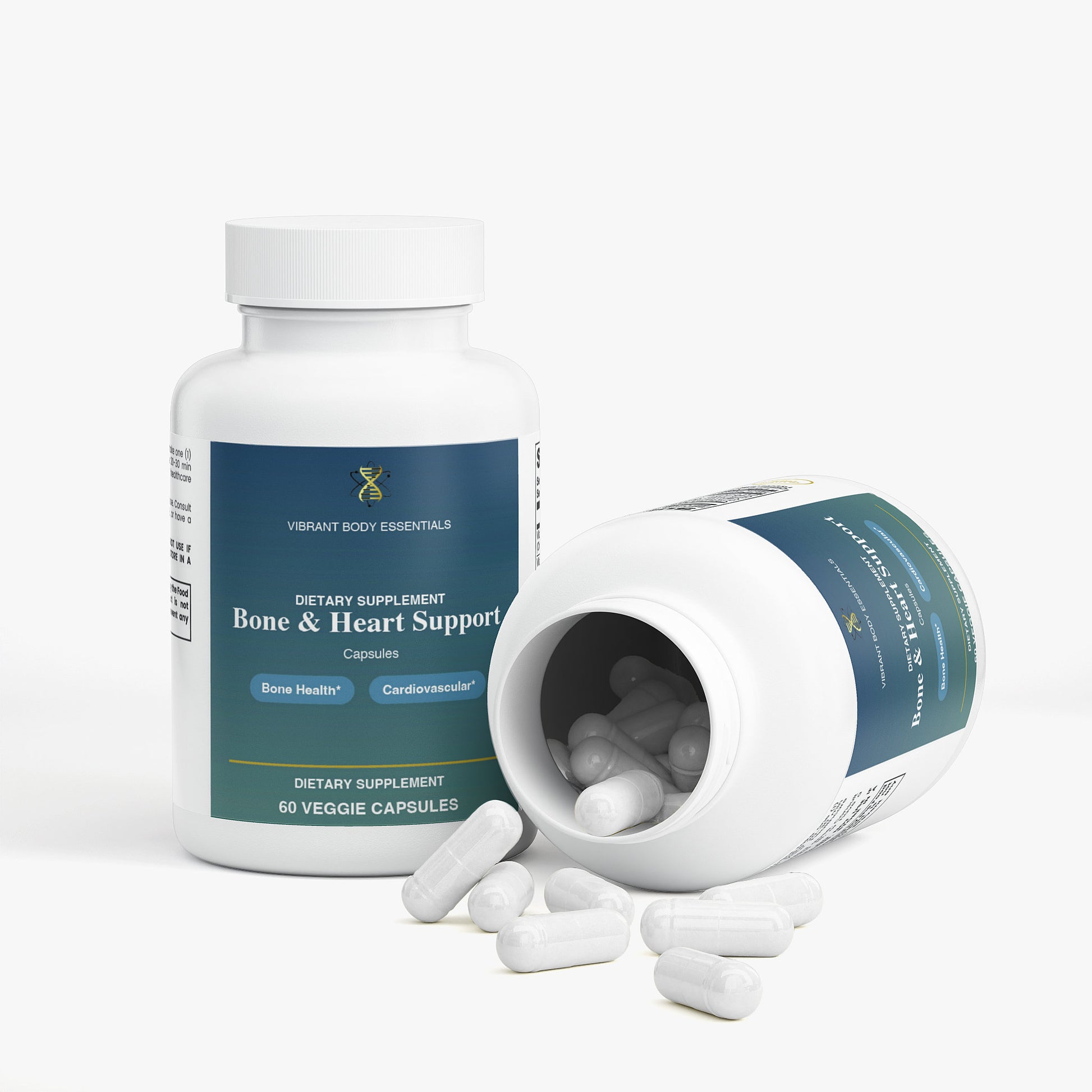 Bone & Heart Support — D3 + K2 with Calcium | 60 Capsules