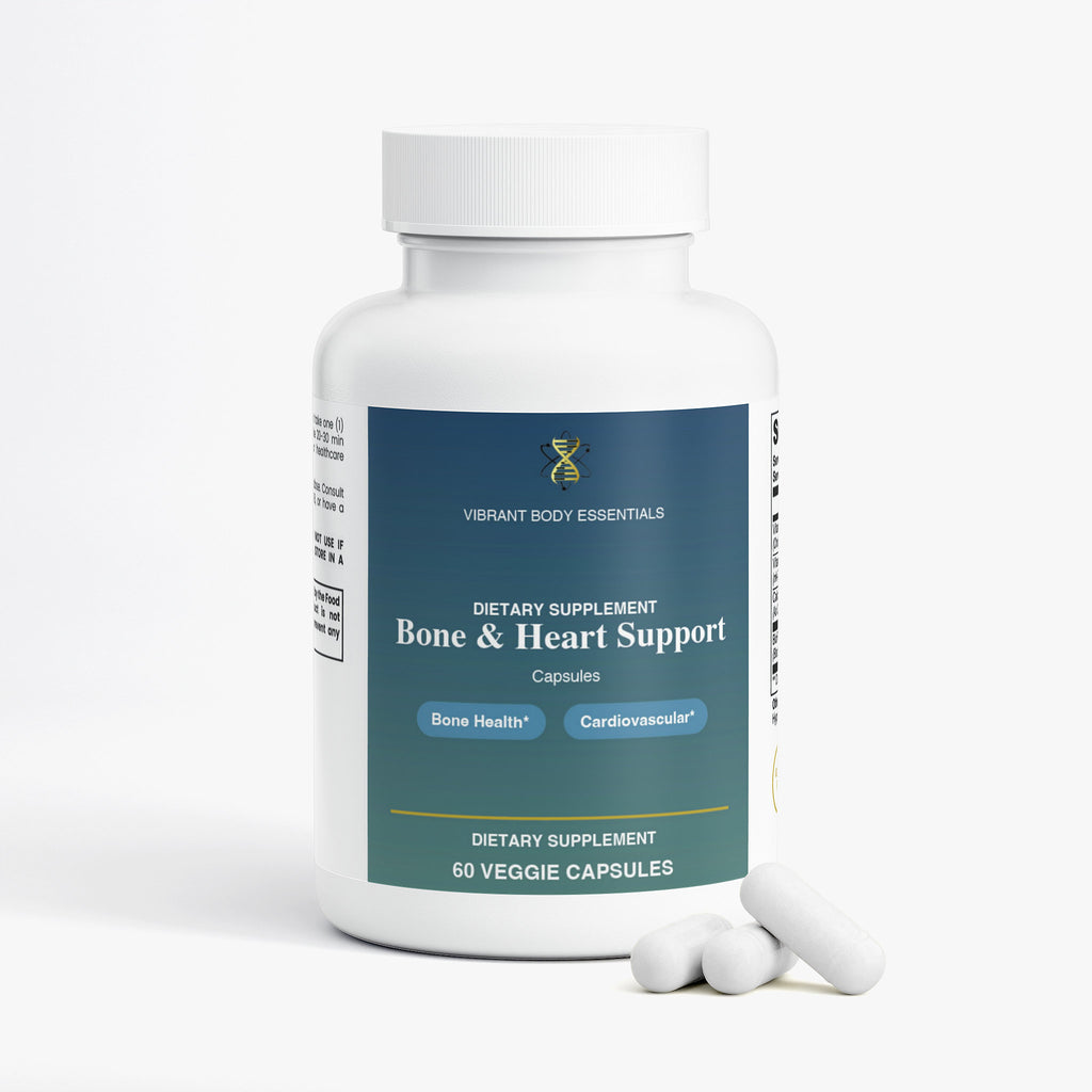 Bone & Heart Support — D3 + K2 with Calcium | 60 Capsules