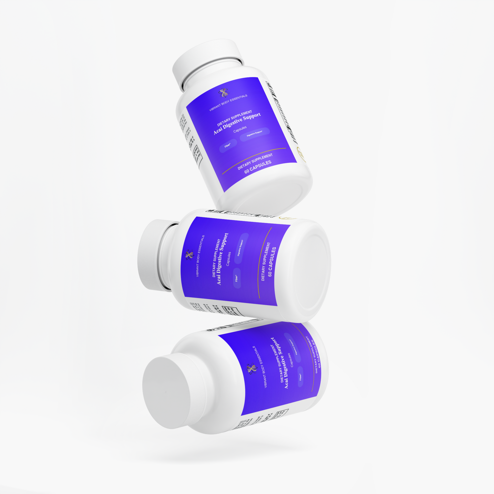 Acai Digestive Support — Acai, Chlorella & Fiber | 60 Capsules