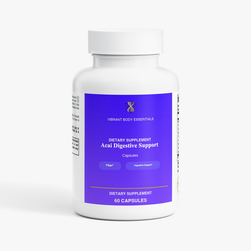Acai Digestive Support — Acai, Chlorella & Fiber | 60 Capsules