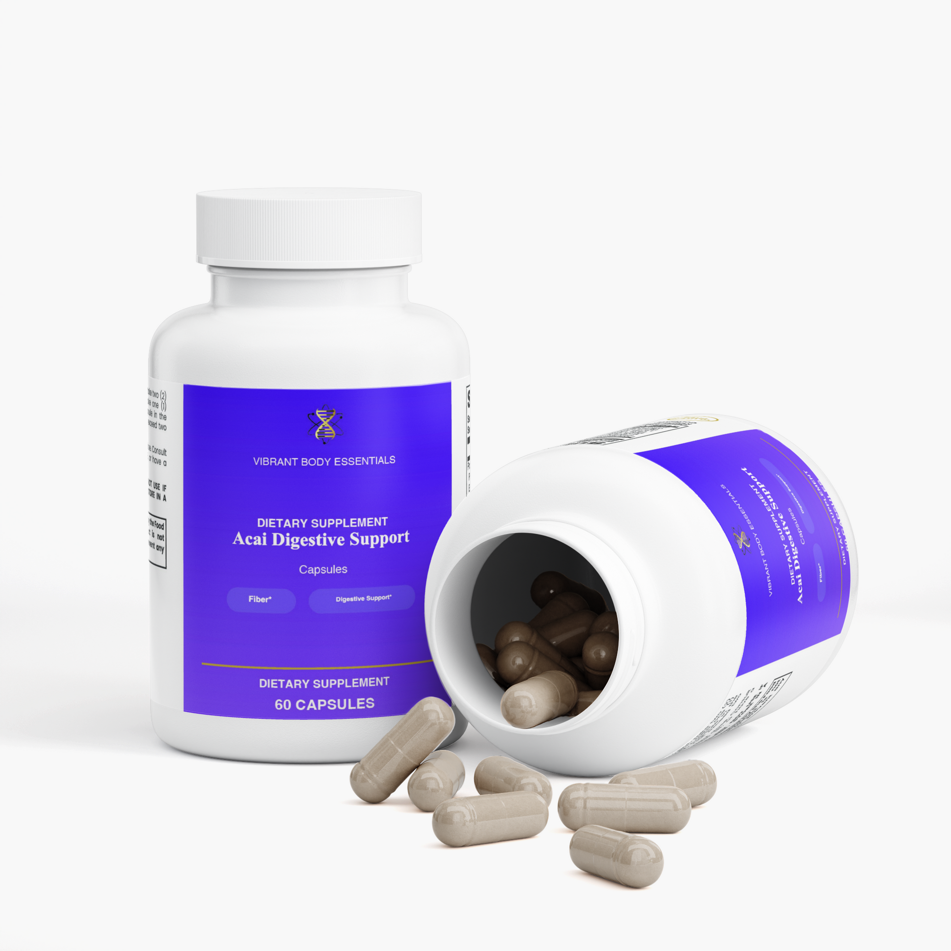 Acai Digestive Support — Acai, Chlorella & Fiber | 60 Capsules