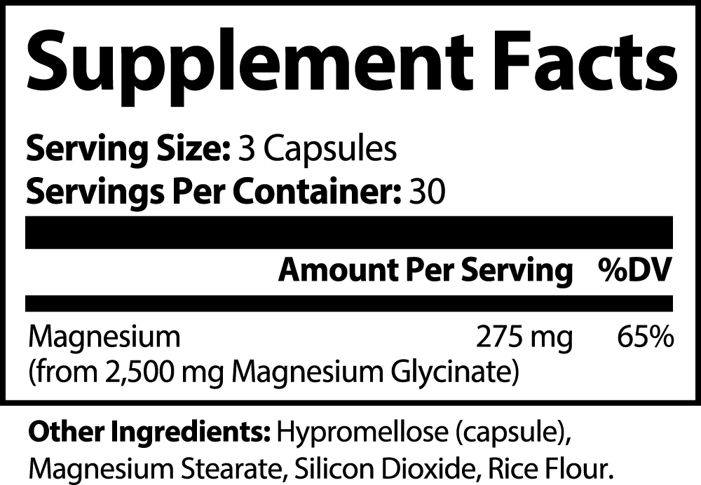 Magnesium Glycinate – Chelated Magnesium for Relaxation, Sleep & Heart Support | 90 Capsules