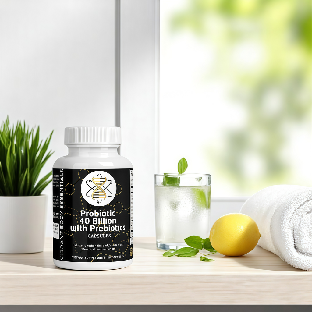 Probiotic 40 Billion with Prebiotics – Digestive & Immune Support | MAKTREK® Delivery | 60 Capsules