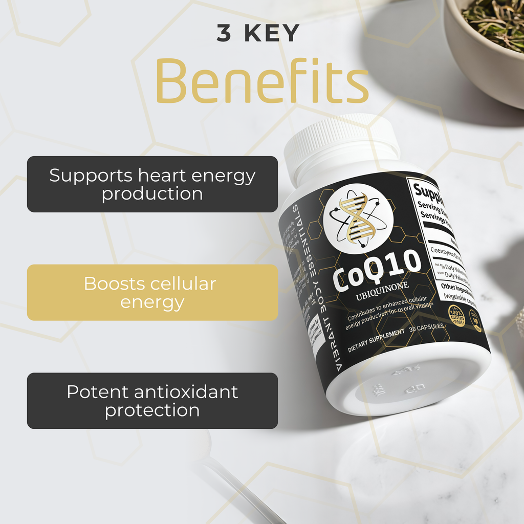 CoQ10 Ubiquinone – Heart & Cellular Energy Support | 30 Vegetarian Capsules