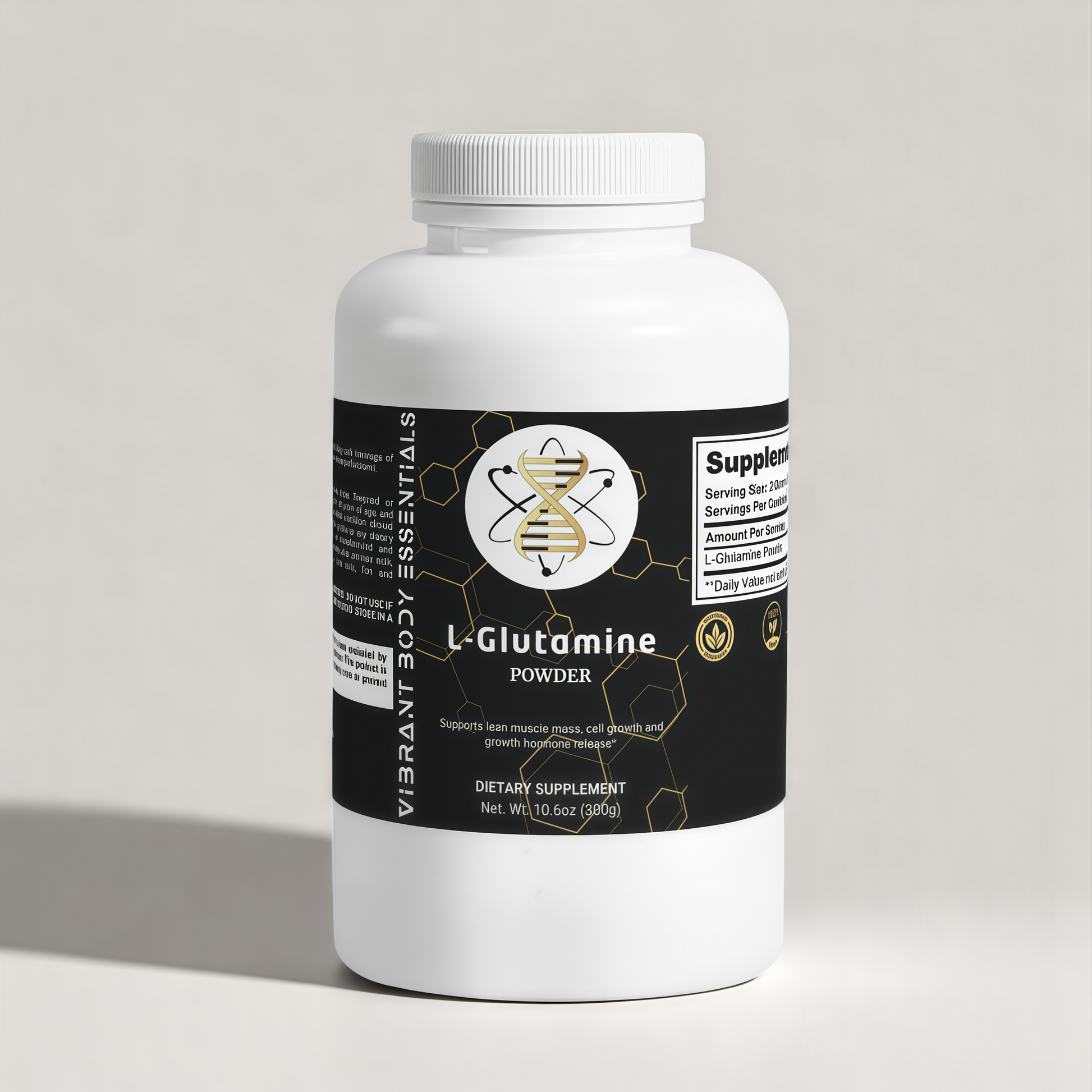 L-Glutamine Powder – Muscle Recovery & Gut Support | Unflavored | 300g