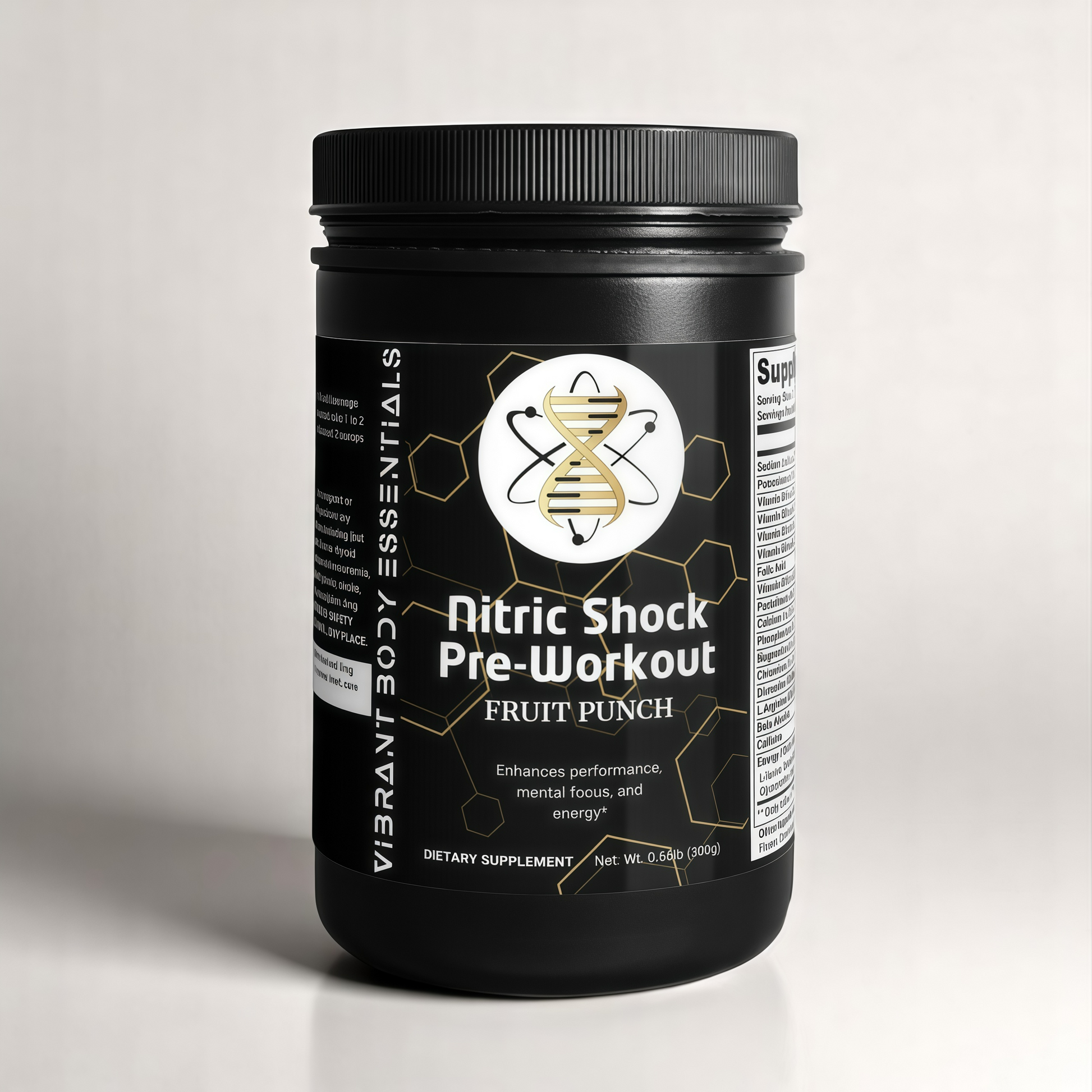 Nitric Shock Pre-Workout – Energy, Focus & Pump Formula | Fruit Punch | 300g Powder