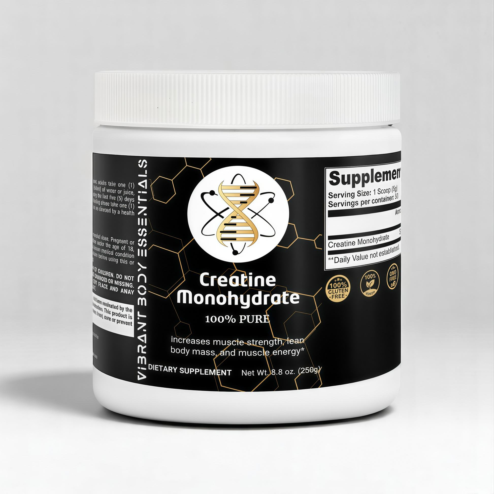 Creatine Monohydrate Powder – Muscle Strength & Endurance Support | 250g Unflavored