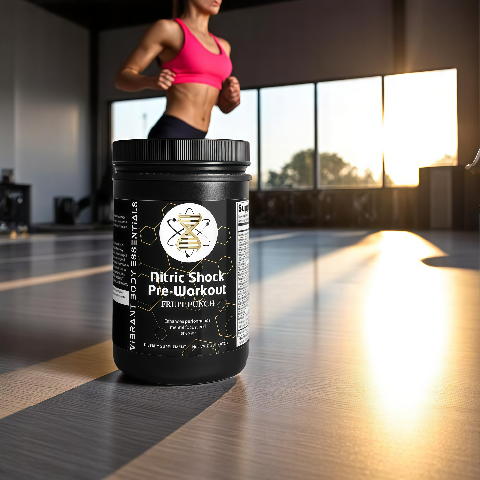 Nitric Shock Pre-Workout – Energy, Focus & Pump Formula | Fruit Punch | 300g Powder