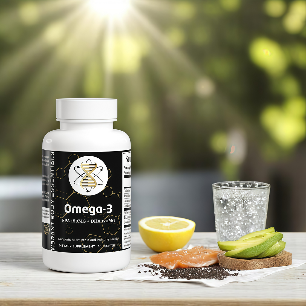 Omega-3 Softgels – EPA & DHA for Heart, Brain & Vision Support | 100 Softgels