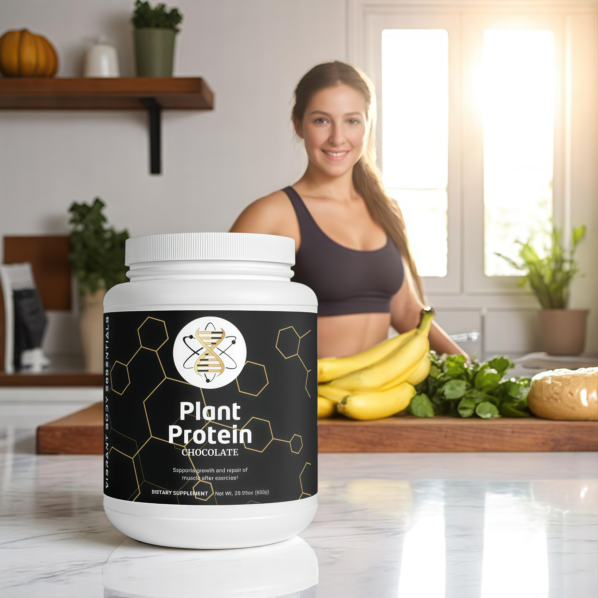 Plant Protein – Chocolate | 21g Vegan Protein with MCT Oil, Cocoa & Gut Support | Dairy-Free, Soy-Free | 850g