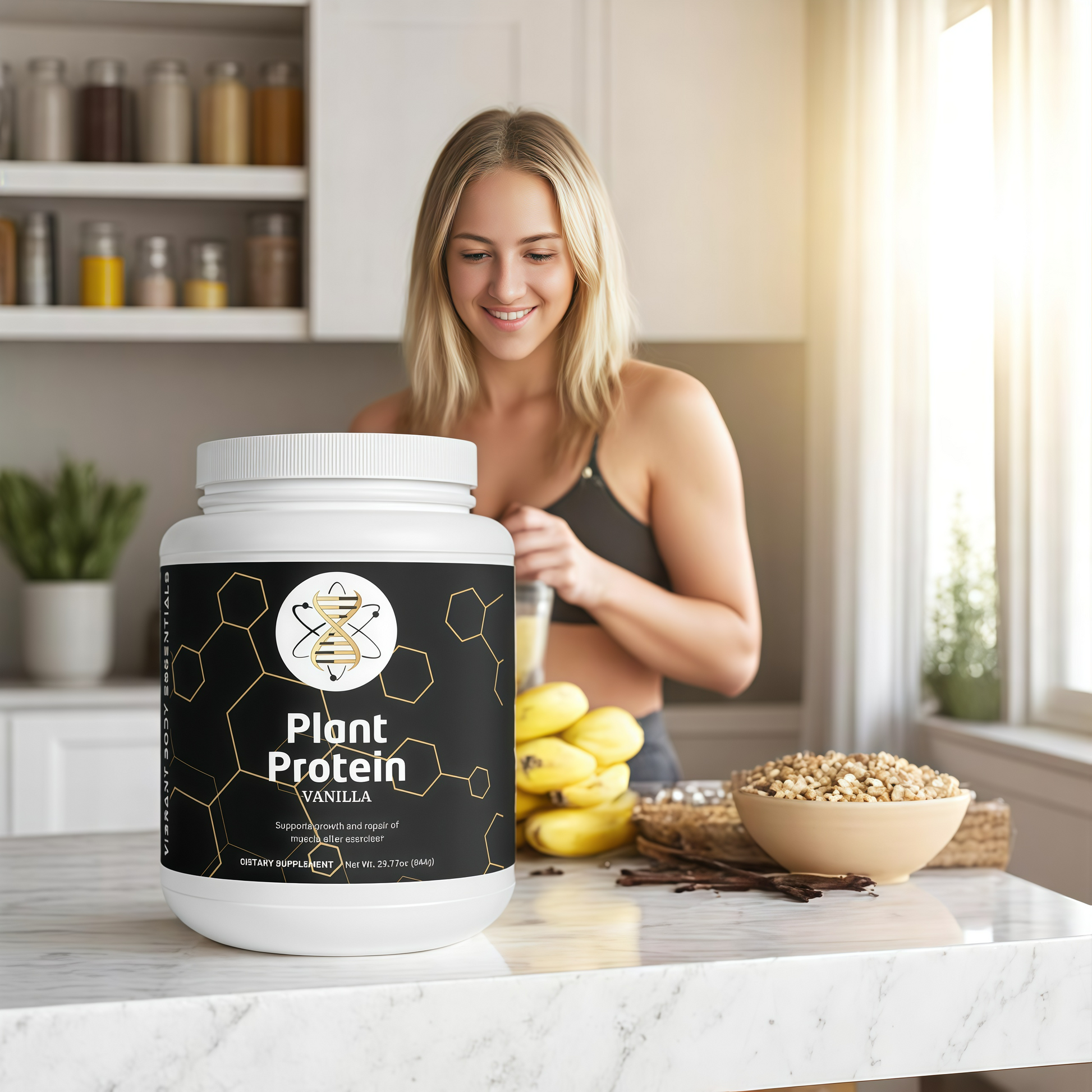 Plant Protein – Vanilla | 20g Vegan Protein with MCT Oil & Gut Support | Dairy-Free, Soy-Free | 844g